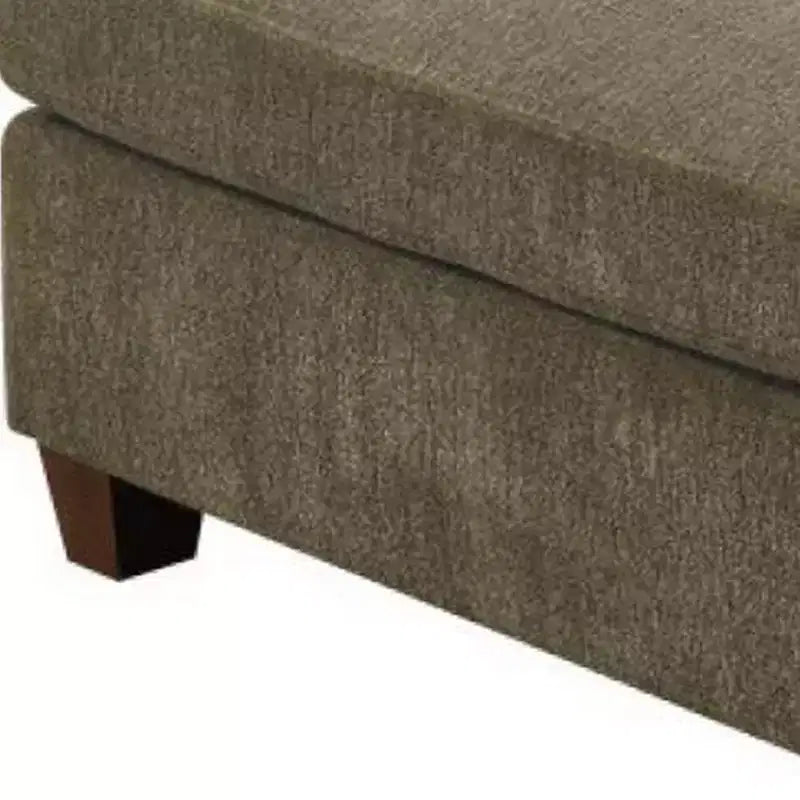 Ottoman carré marron taupe, rembourré en microfibre, 1 place (94 cm L x 94 cm P x 48 cm H)