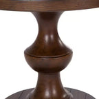 Table d'appoint ronde sur pied, marron – 1 pièce