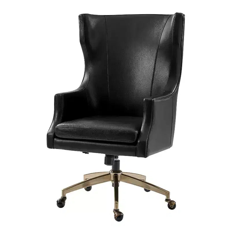 Gonzalo Genuine Leather Office Chair with High Backrest|ARTFUL LIVING DESIGNS