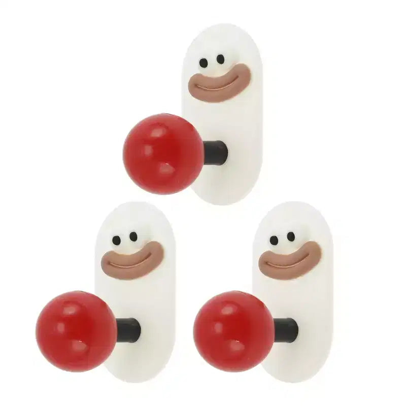 Organisateur de barrettes adhésif mural (Bleu / Rose / Rouge / Jaune), lot de 3