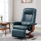 Fauteuil inclinable pivotant avec repose-pieds – Similicuir, 1 place (Noir / Bleu / Blanc cassé / Gris / Orange)