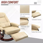 Fauteuil inclinable pivotant avec repose-pieds – Similicuir, 1 place (Noir / Bleu / Blanc cassé / Gris / Orange)