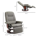 Fauteuil inclinable pivotant avec repose-pieds – Similicuir, 1 place (Noir / Bleu / Blanc cassé / Gris / Orange)