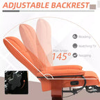 Fauteuil inclinable pivotant avec repose-pieds – Similicuir, 1 place (Noir / Bleu / Blanc cassé / Gris / Orange)