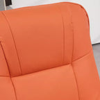 Fauteuil inclinable pivotant avec repose-pieds – Similicuir, 1 place (Noir / Bleu / Blanc cassé / Gris / Orange)