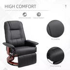 Fauteuil inclinable pivotant avec repose-pieds – Similicuir, 1 place (Noir / Bleu / Blanc cassé / Gris / Orange)