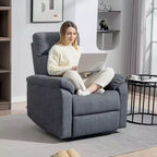 Fauteuil inclinable et pivotant à bascule crème/gris, 1 place