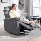 Fauteuil inclinable et pivotant à bascule crème/gris, 1 place