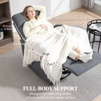 Fauteuil inclinable et pivotant à bascule crème/gris, 1 place