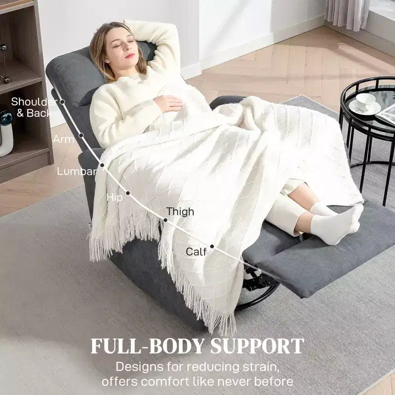 Fauteuil inclinable et pivotant à bascule crème/gris, 1 place
