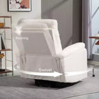 Fauteuil inclinable et pivotant à bascule crème/gris, 1 place