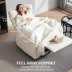 Fauteuil inclinable et pivotant à bascule crème/gris, 1 place