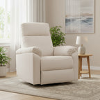 Recliner Chair, Wide Swivel Rocker Chair, Overstuffed Single Sofa with Pocket Spring, Footrest, Quick Assembly