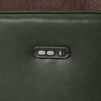 Canapé d'angle inclinable électrique 3 places – Noir / Marron / Vert