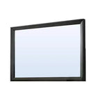 Miroir mural rectangulaire gris avec cadre en bois – Individuel