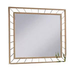 Miroir mural doré, rectangulaire, 39" x 35"