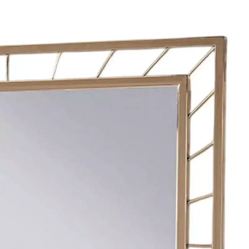Miroir mural doré, rectangulaire, 39" x 35"