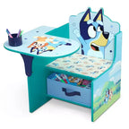 Bureau chaise enfant bleu avec bac de rangement – 1 enfant