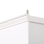 Bibliothèque haute et vitrine 3 pièces noire/blanche avec éclairage LED