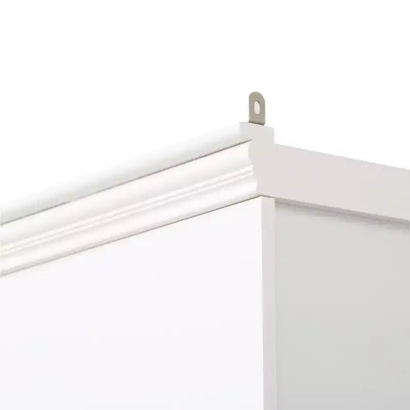 Bibliothèque haute et vitrine 3 pièces noire/blanche avec éclairage LED