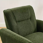 Fauteuil d'appoint en flanelle jacquard avec pieds en bois, 1 place
