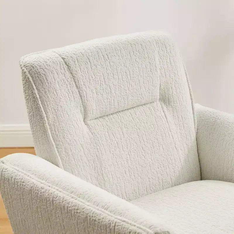 Fauteuil d'appoint en flanelle jacquard avec pieds en bois, 1 place