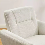 Fauteuil d'appoint en flanelle jacquard avec pieds en bois, 1 place