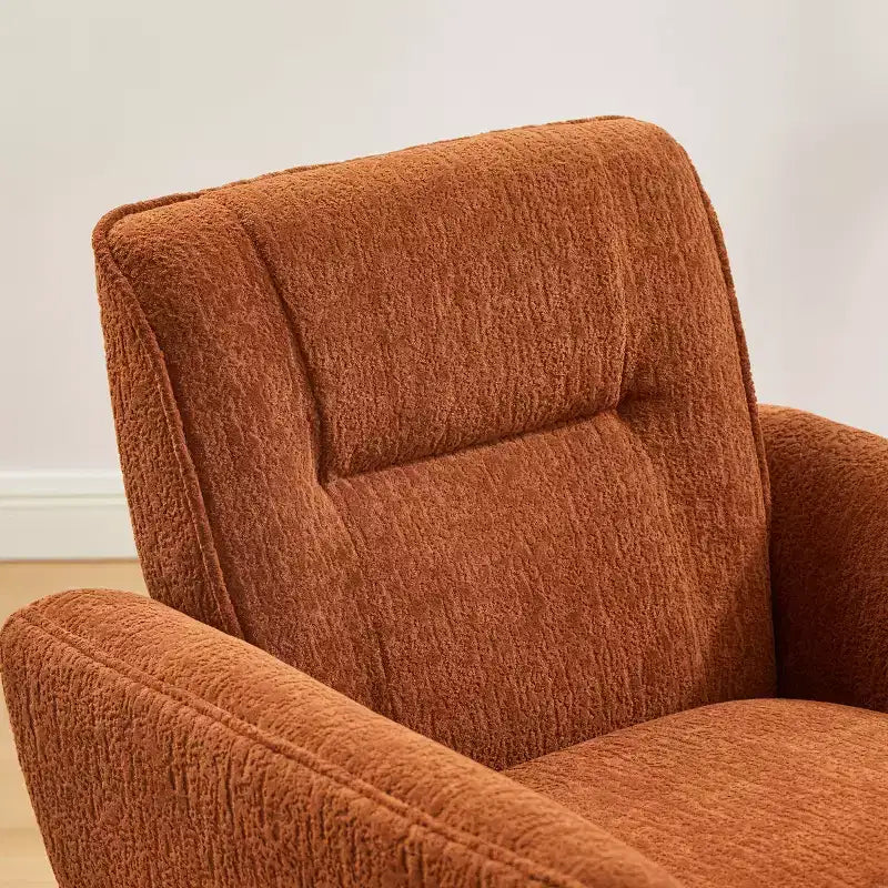 Fauteuil d'appoint en flanelle jacquard avec pieds en bois, 1 place