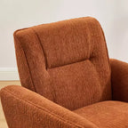 Fauteuil d'appoint en flanelle jacquard avec pieds en bois, 1 place