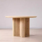 Table de cuisine moderne de 47", table à manger ronde cannelée pour 4-6 personnes, avec bord épaissi et base piédestal robuste pour salle à manger, cuisine, salon