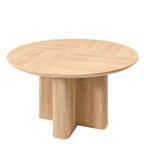 Table de cuisine moderne de 47", table à manger ronde cannelée pour 4-6 personnes, avec bord épaissi et base piédestal robuste pour salle à manger, cuisine, salon