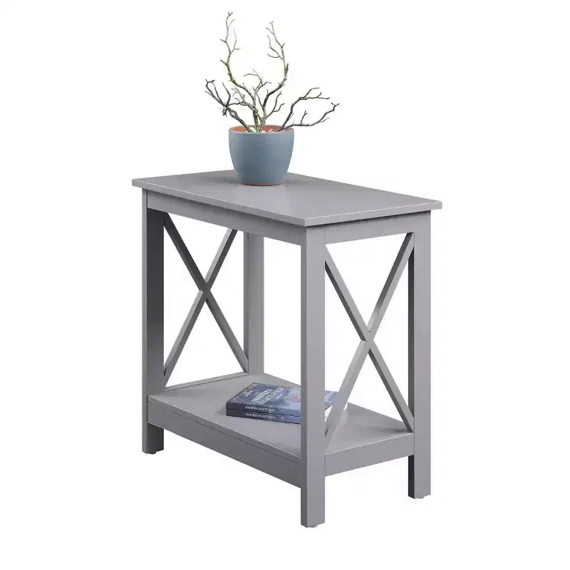 Table d'appoint rectangulaire en bois noir/gris/blanc, 1 pièce, 1 personne