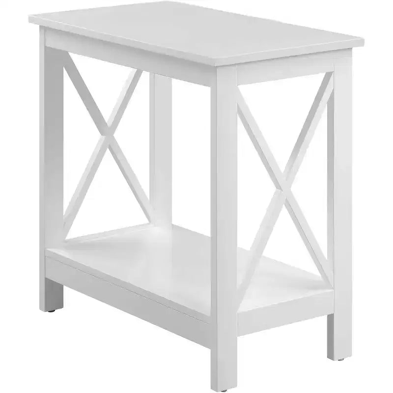 Table d'appoint rectangulaire en bois noir/gris/blanc, 1 pièce, 1 personne