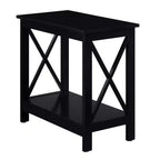Table d'appoint rectangulaire en bois noir/gris/blanc, 1 pièce, 1 personne