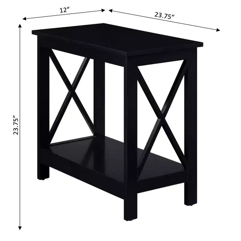 Table d'appoint rectangulaire en bois noir/gris/blanc, 1 pièce, 1 personne