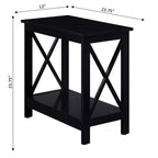 Table d'appoint rectangulaire en bois noir/gris/blanc, 1 pièce, 1 personne