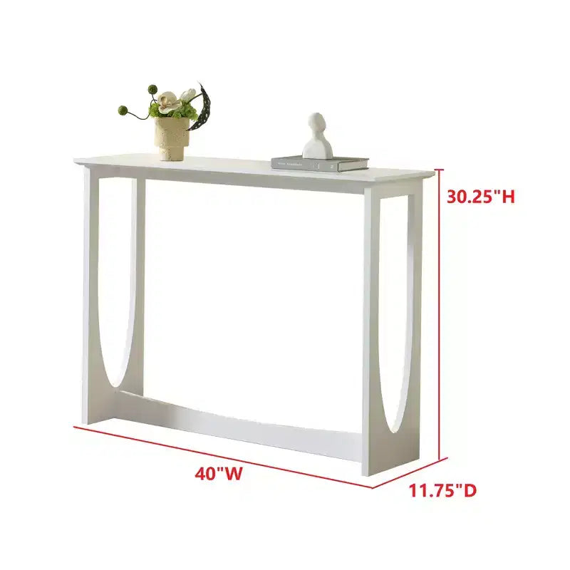 Console étroite à 2 niveaux – Bleu / Caviar / Citron Poivre / Rouge / Blanc, Rectangulaire Moderne, 1 pièce