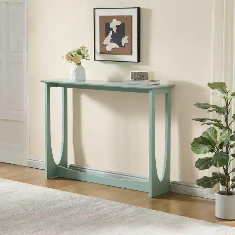 Kings Brand Furniture Console Table Narrow 2-Tier Rectangle Modern Entryway Sofa Table for Hallway Living Room Space