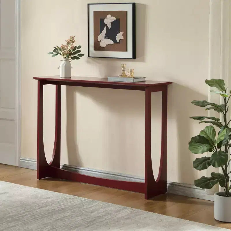 Console étroite à 2 niveaux – Bleu / Caviar / Citron Poivre / Rouge / Blanc, Rectangulaire Moderne, 1 pièce