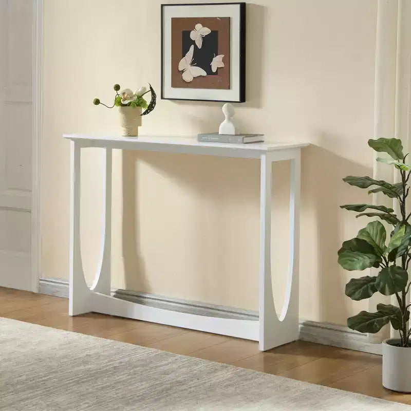 Console étroite à 2 niveaux – Bleu / Caviar / Citron Poivre / Rouge / Blanc, Rectangulaire Moderne, 1 pièce