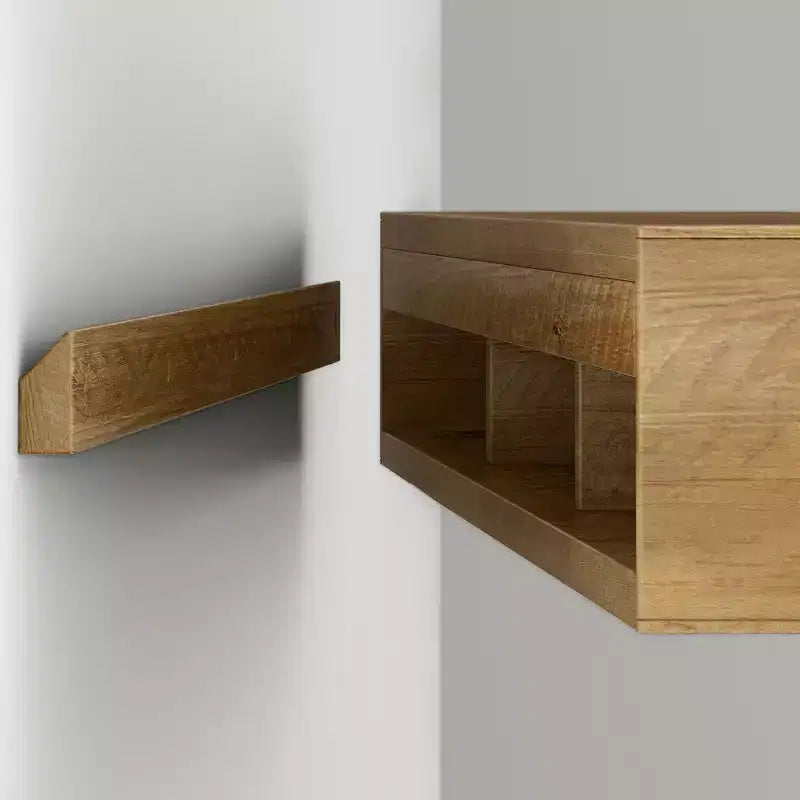 Étagère flottante Rustique en bois de grange / Noyer – 60 po, installation par 1 personne