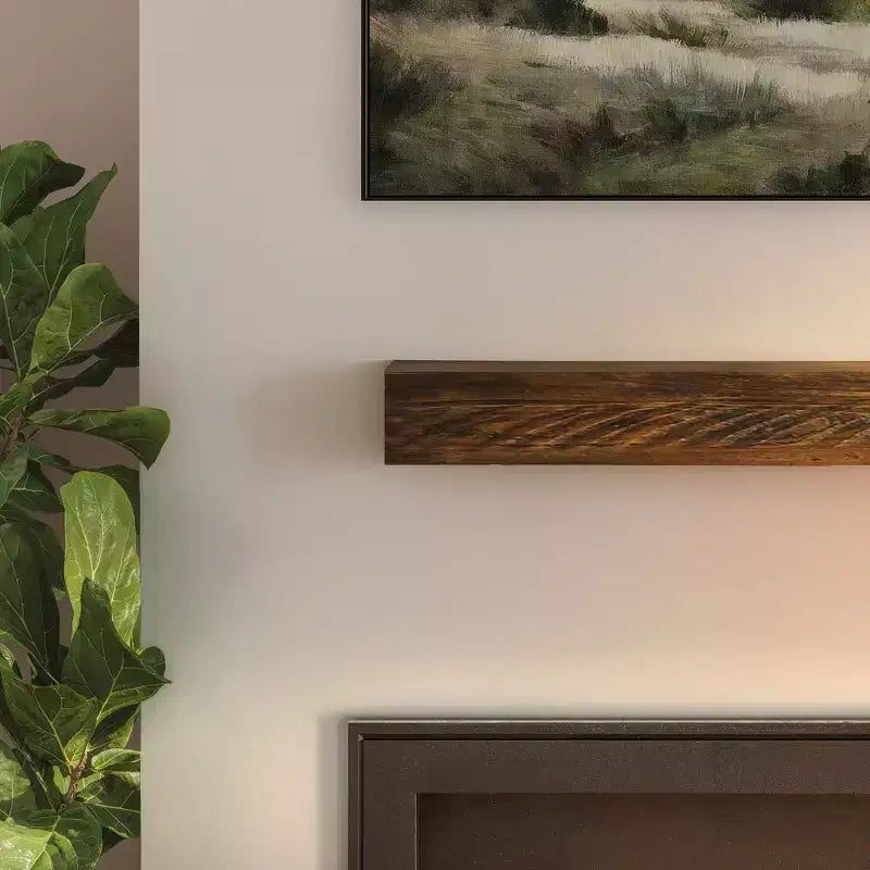 Étagère flottante Rustique en bois de grange / Noyer – 60 po, installation par 1 personne