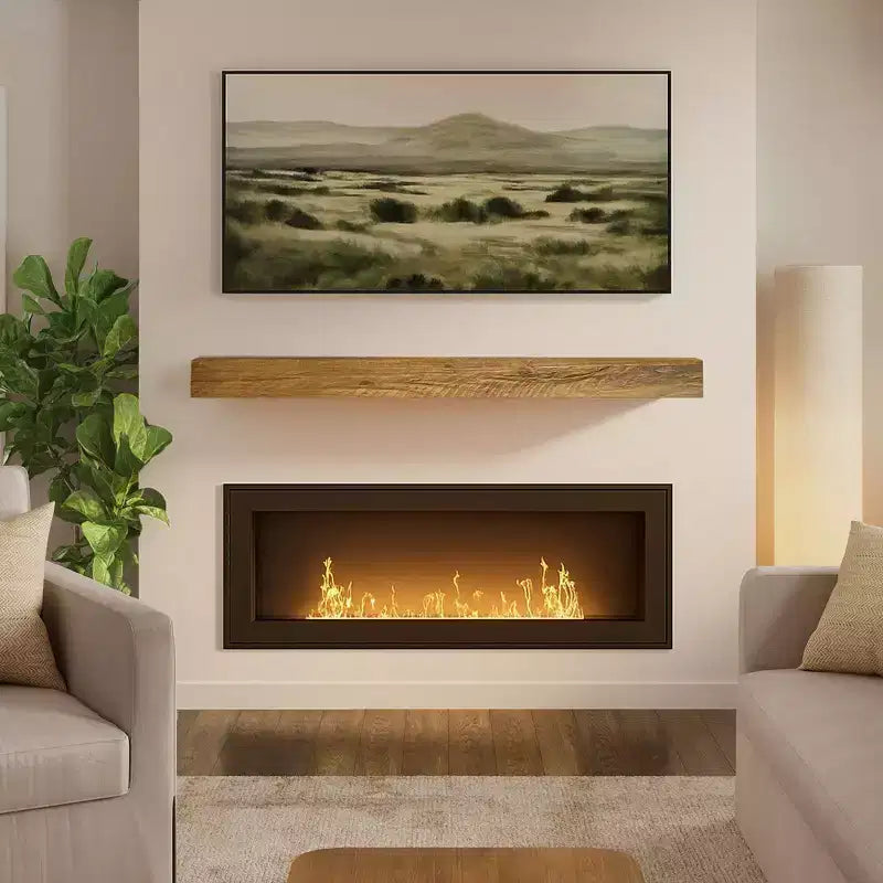 Étagère et manteau flottants en pin massif Rustic Barnwood / Rustic Honey – Installation par 1 personne