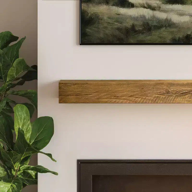 Étagère et manteau flottants en pin massif Rustic Barnwood / Rustic Honey – Installation par 1 personne