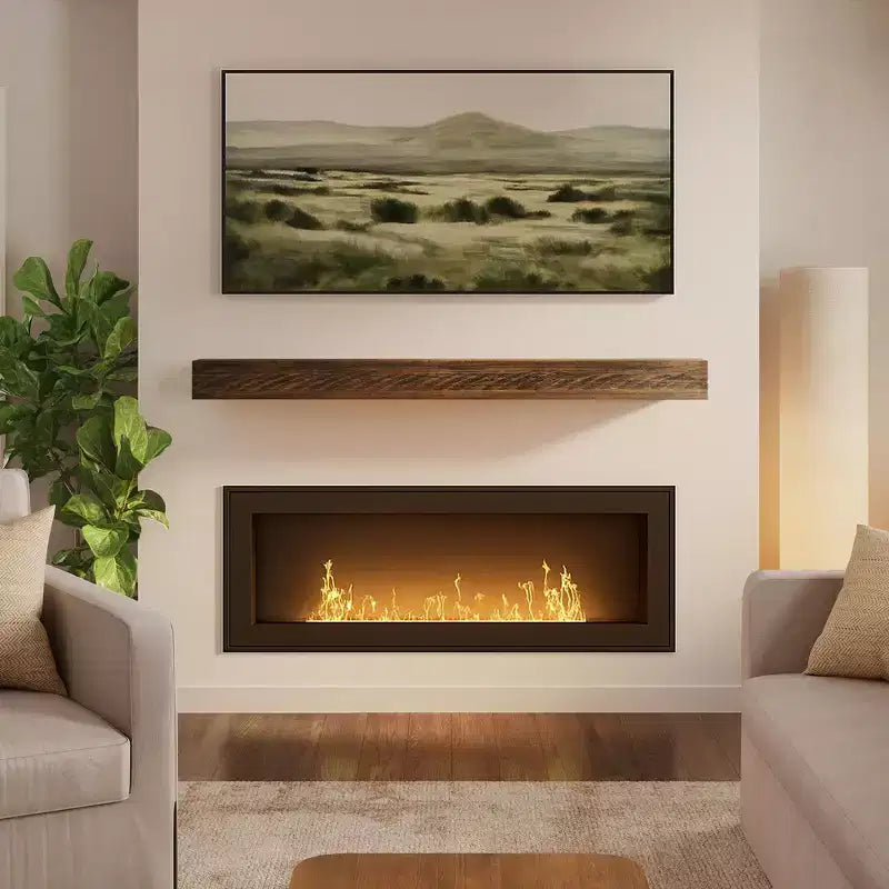 Étagère et manteau flottants en pin massif Rustic Barnwood / Rustic Honey – Installation par 1 personne