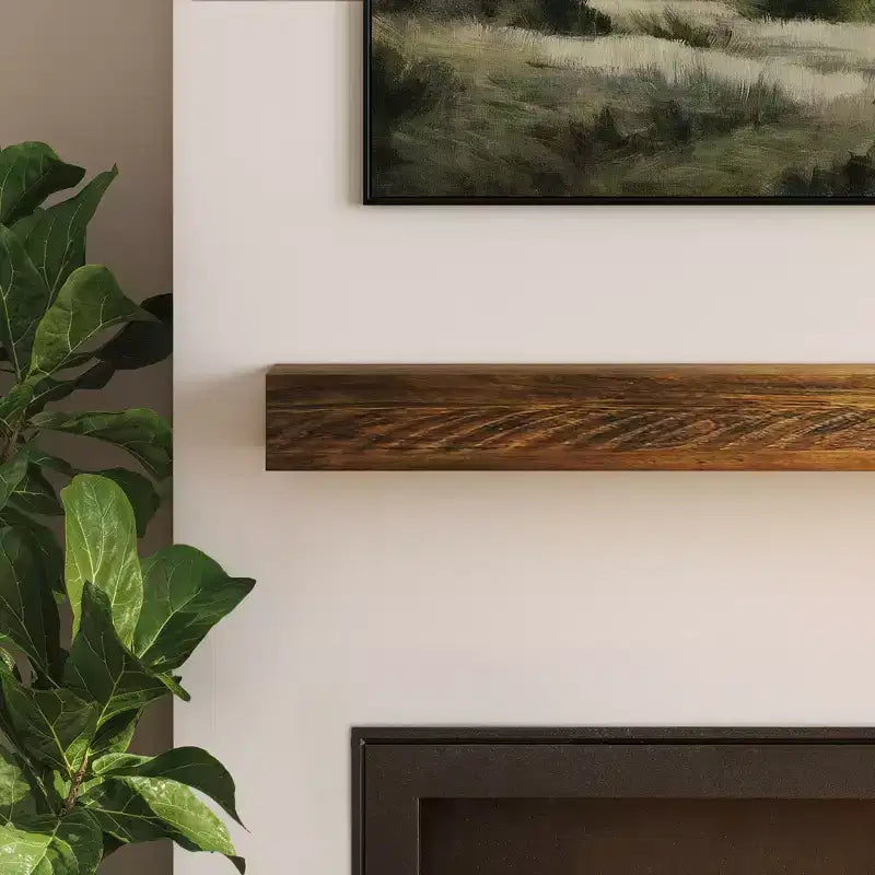 Étagère et manteau flottants en pin massif Rustic Barnwood / Rustic Honey – Installation par 1 personne