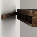 Étagère et manteau flottants en pin massif Rustic Barnwood / Rustic Honey – Installation par 1 personne