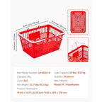 Paniers de courses rouges empilables, 21 L, lot de 20, pour 1 personne