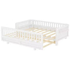 Gris / Blanc | Lit jumeau et lit jumeau XL | Lit plateforme convertible pour enfants avec barrières de sécurité | 1 à 2 utilisateurs